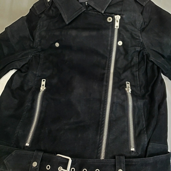 (SOLD) Suede Biker Jacket - Picture 5 of 6